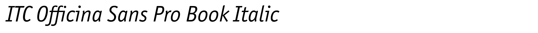 ITC Officina Sans Pro Book Italic image